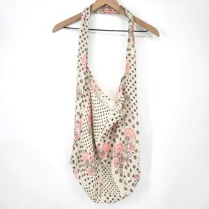 Free People Cream and Pink Tote Bag with Elegant Design